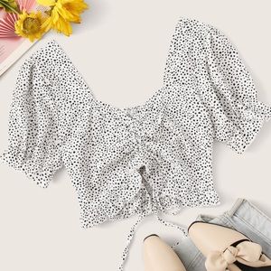 adorable crop top with adjustable front